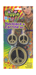 Серьги и колье Хиппи золото