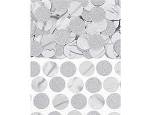 Конфетти Круги серебряные блеск 64гр