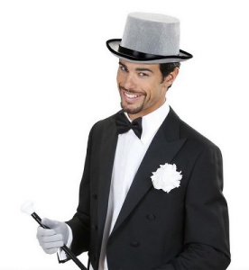 Цилиндр серый велюр