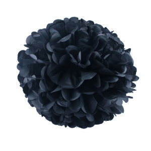 Помпон бумажный 30 см. черный