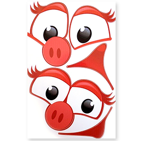 Наклейки Поросенок 1шт