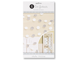 Гирлянда Круги White блеск 2,1м 6шт