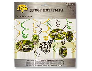 Спираль Камуфляж 46-60см 12шт