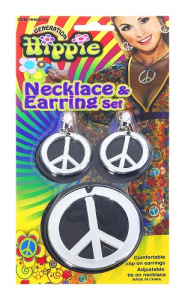 Серьги и колье Хиппи серебро