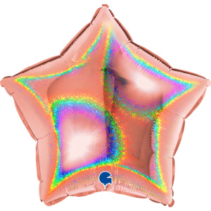 19283GHRG-Star-18inc-Glitter-Holographic-Rose-Gold-1