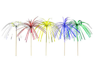 Пика д/канапе Салют фольг дер 15см 12штG