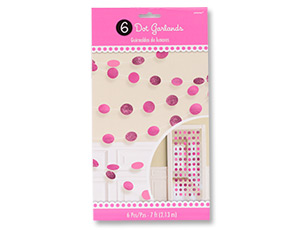 Гирлянда Круги Brt Pink блеск 2,1м 6шт