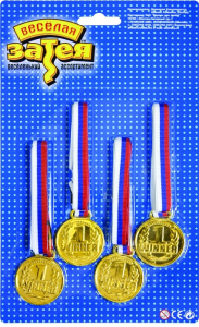 Медаль 1ое место 4шт/G