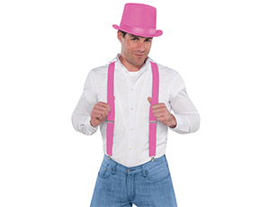 Подтяжки розовые