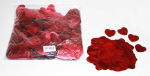 Конфетти металл. Сердца 4,1см Красный 1кг.