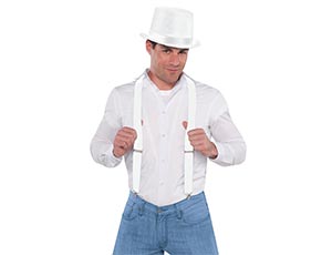 Подтяжки белые