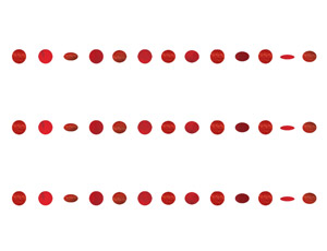 Гирлянда Круги Appl Red блеск 2,1м 6шт