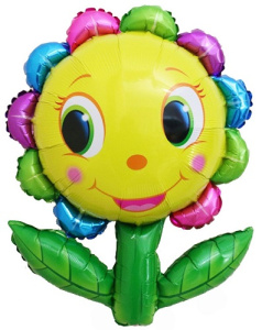 Шар на палочке Цветок улыбка