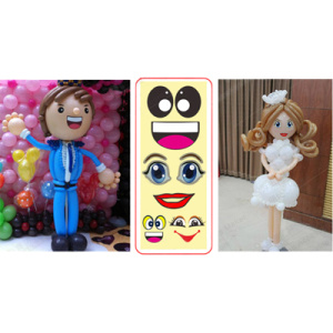 Наклейки на шары Глазки Ротики