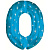 Шар цифра 0 синий