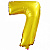 Шар цифра 7 золото 41см