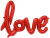 Шар фигура Надпись Love красный Шар фигура Надпись Love красный