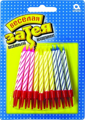 Свечи д/торта с подст 5см 20шт/A